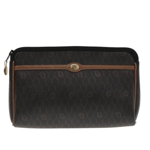 Dior Honeycomb Black Canvas Clutch Bag (Pre-Owned) - Picture 1 of 16